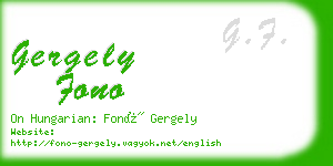 gergely fono business card